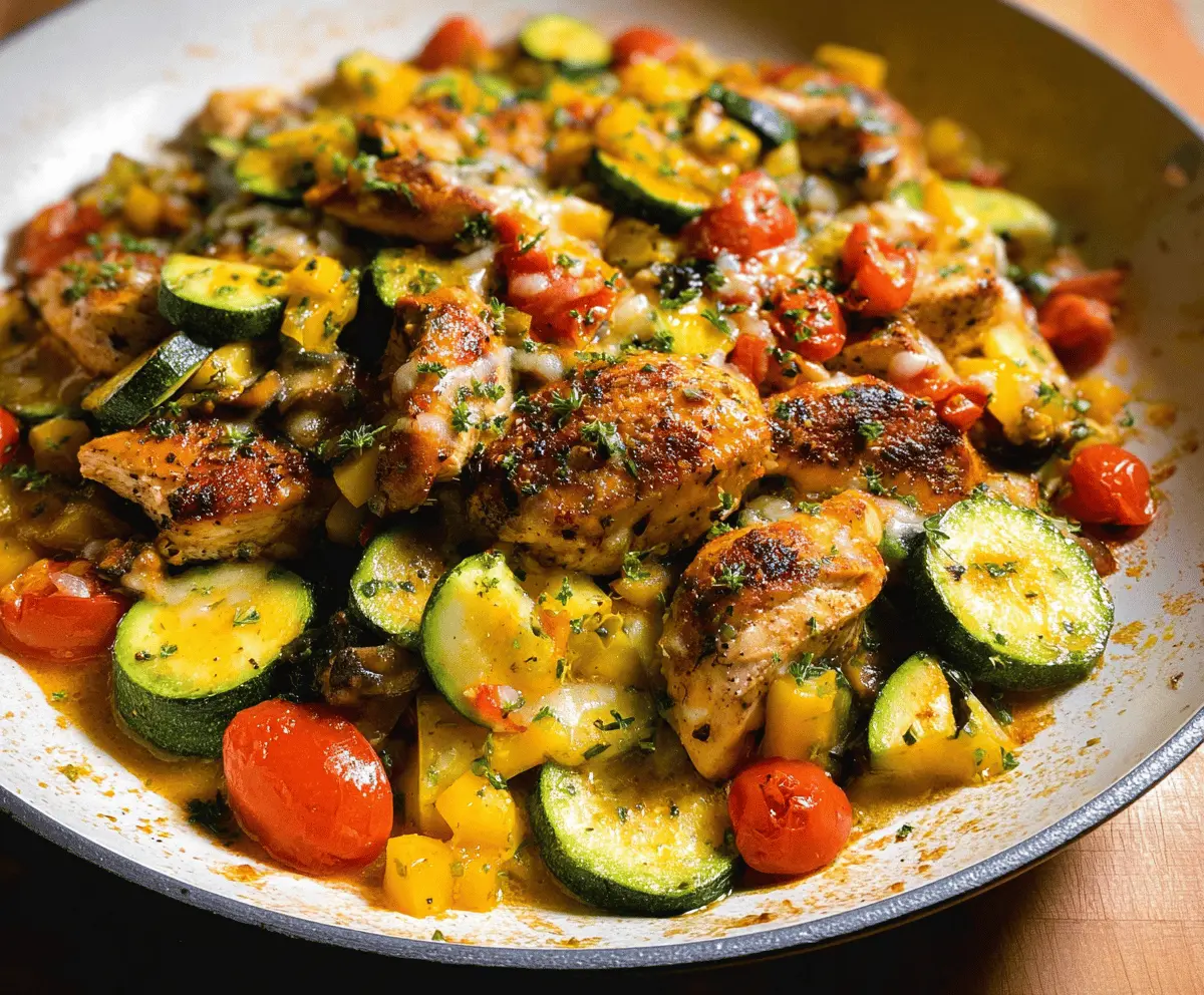 Quick Tex Mex Chicken and Zucchini Skillet