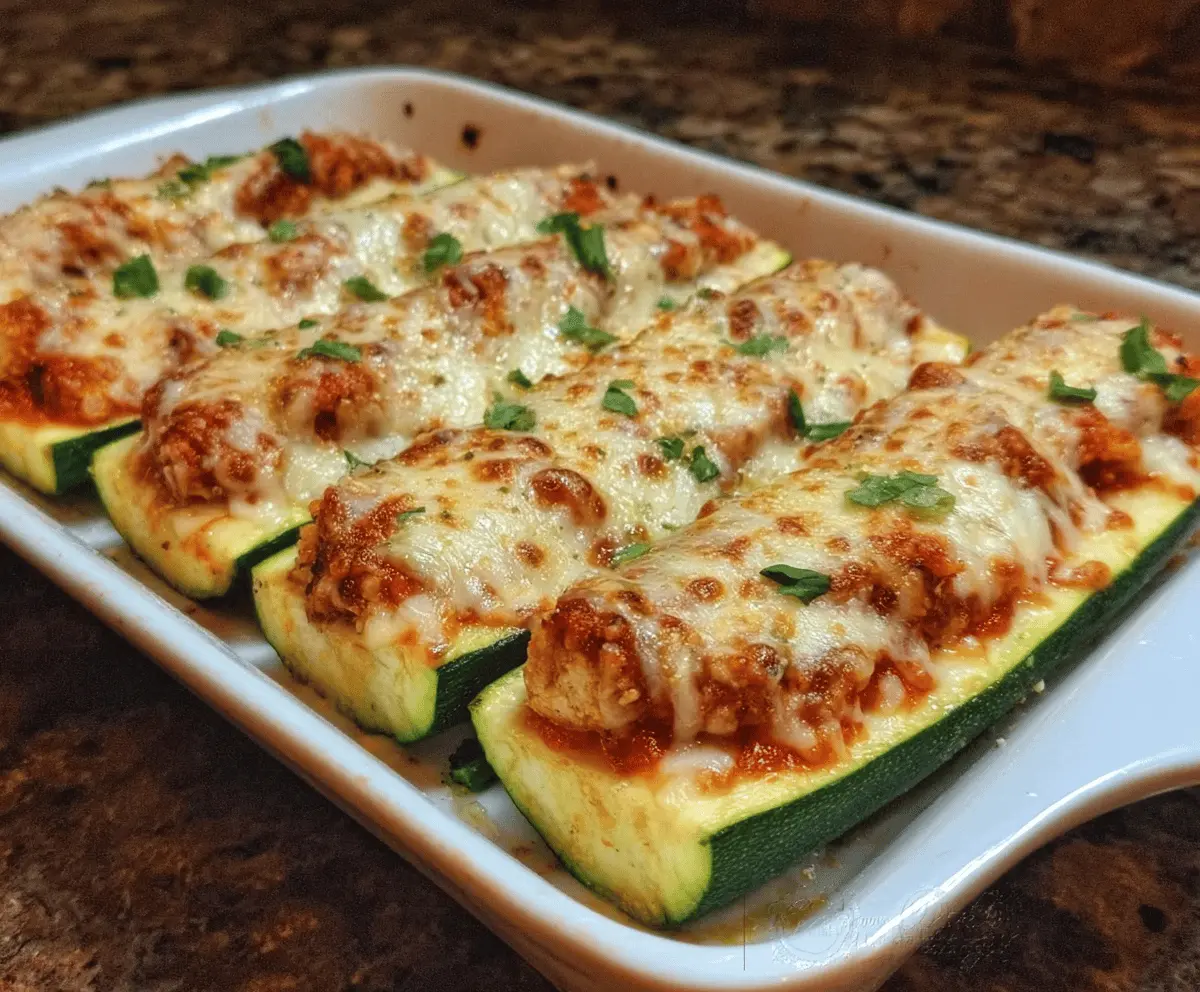 Easy Keto Chicken Parmesan Zucchini Boats Recipe