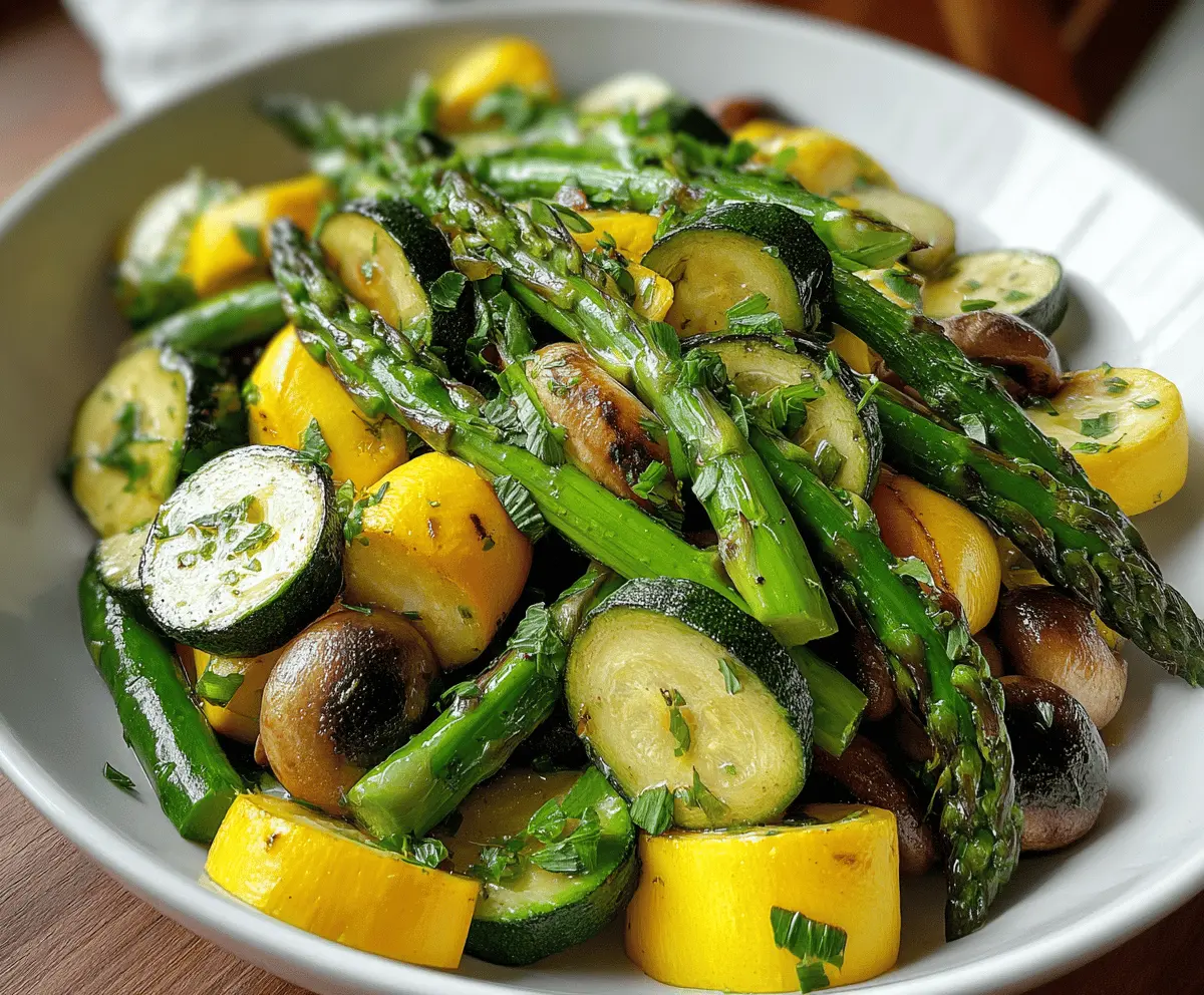 Flavorful Asparagus with Zucchini and Summer Squash