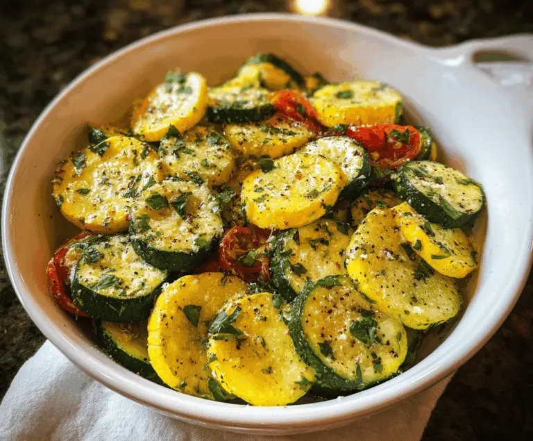 Easy Garlic Parmesan Zucchini and Squash Medley