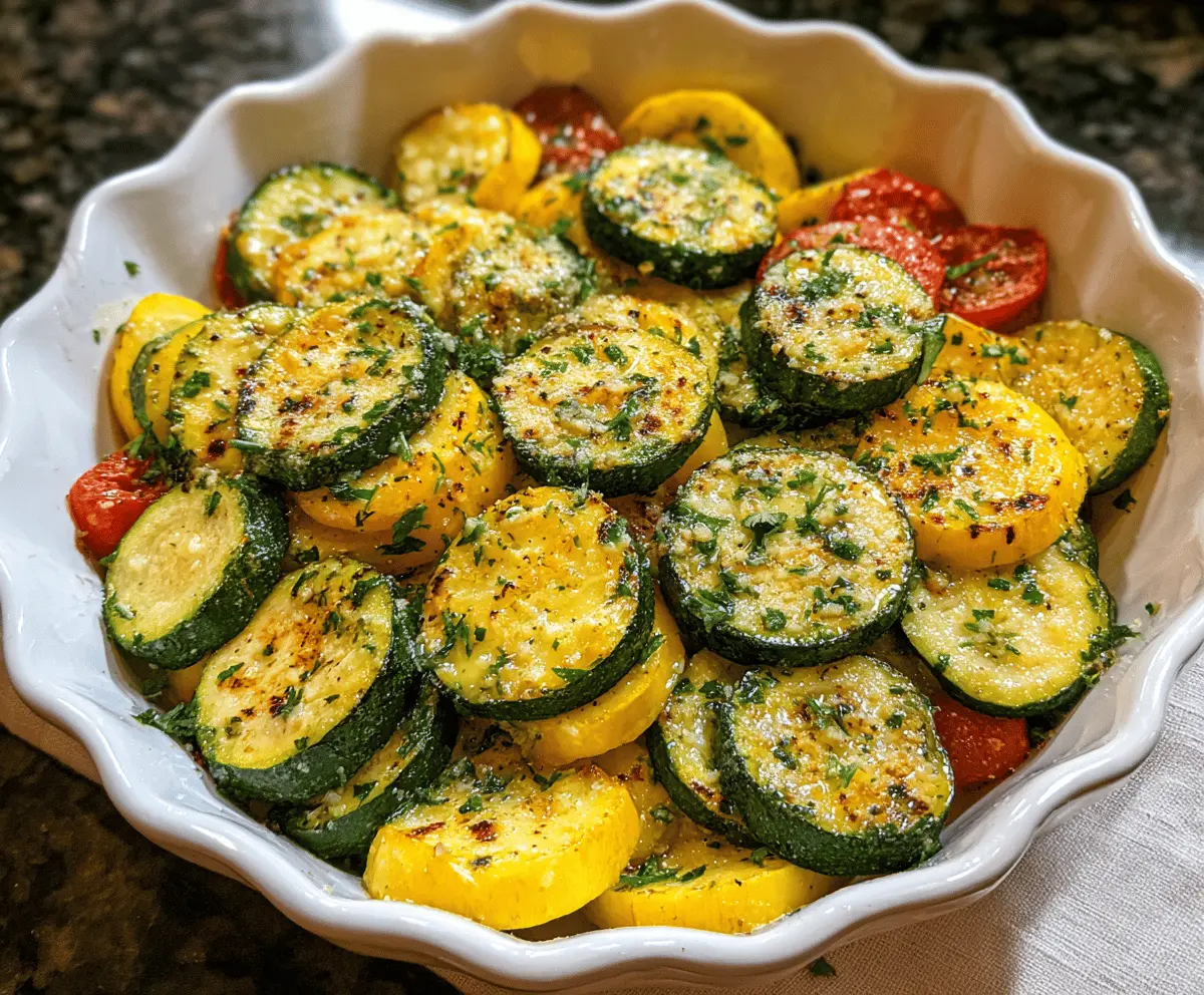 Easy Garlic Parmesan Zucchini and Squash Medley