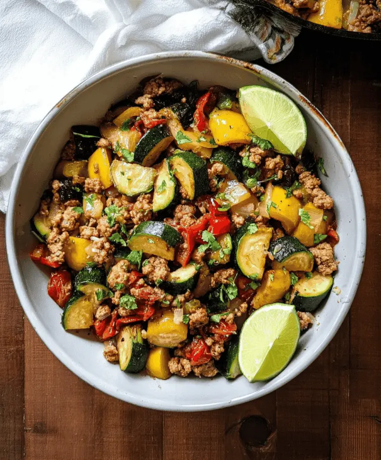 Easy Ground Turkey and Zucchini Skillet Dinner
