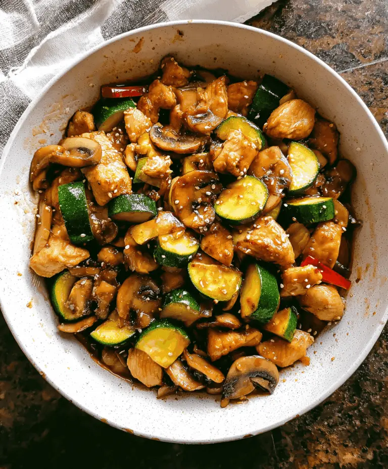 Easy Zucchini Mushroom Chicken Stir Fry Recipe