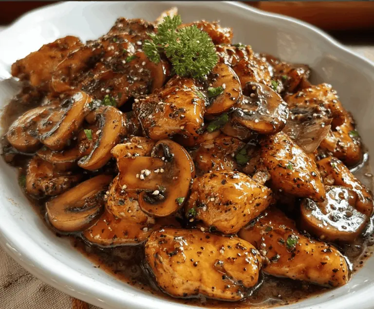 Black Pepper Chicken with Mushrooms Recipe