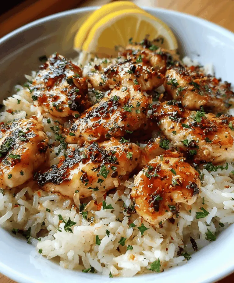 Easy Chicken Scampi with Garlic Parmesan Rice