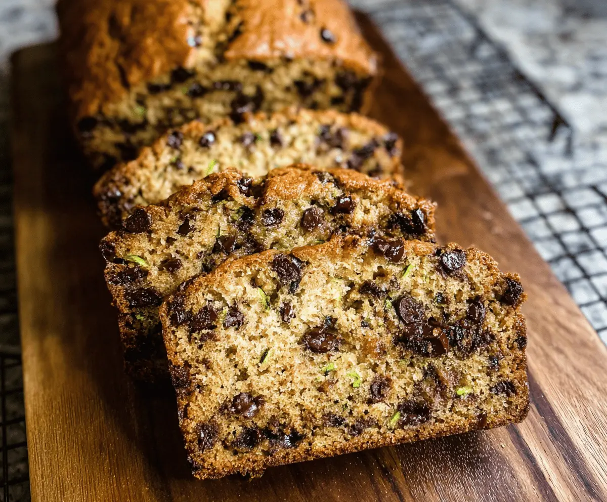 Moist Chocolate Chip Zucchini Bread Recipe