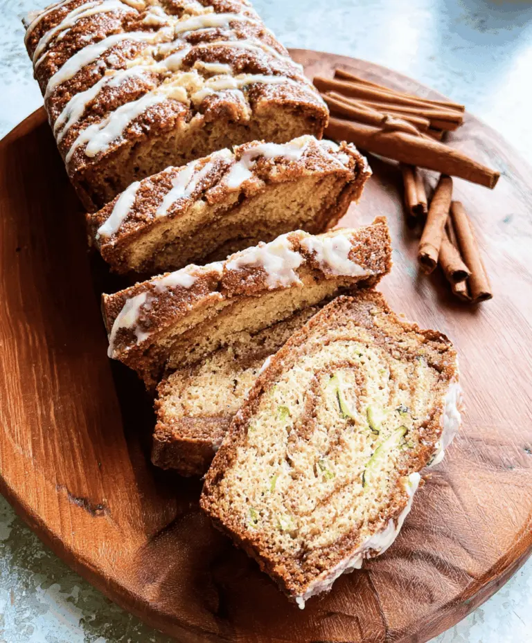 Moist Cinnamon Swirl Zucchini Bread Recipe