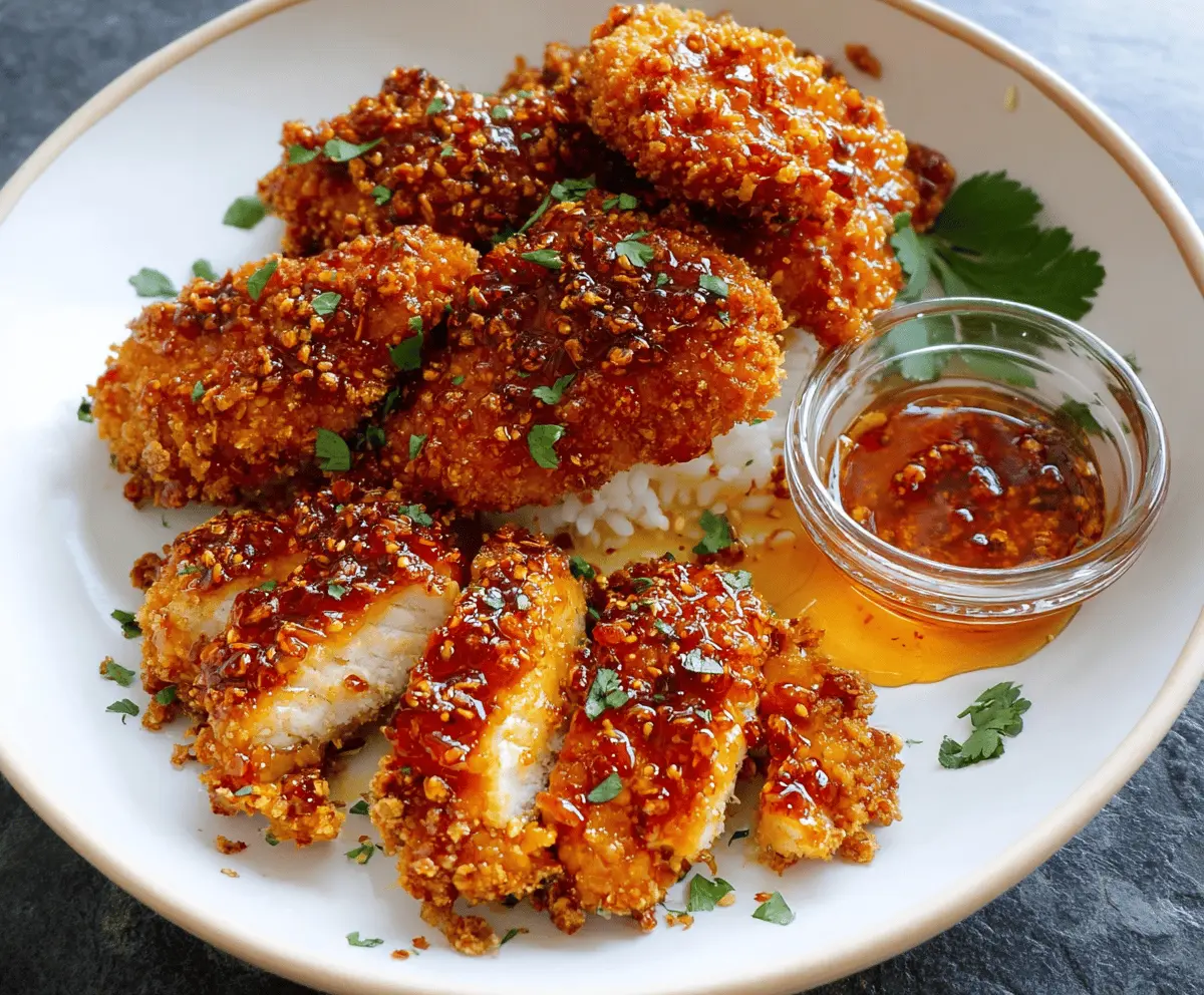 Baked Crunchy Hot Honey Chicken