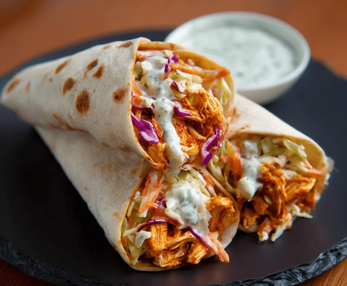 BBQ Chicken Coleslaw Wraps