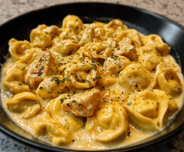 Cajun Garlic Chicken Tortellini in Three-Cheese Cream