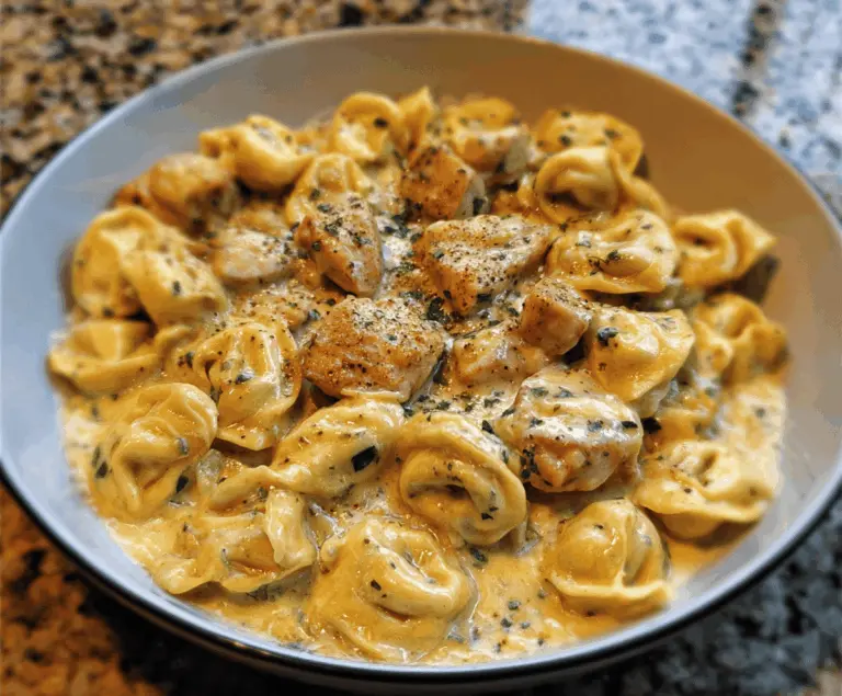 Cajun Garlic Chicken Tortellini in Three-Cheese Cream