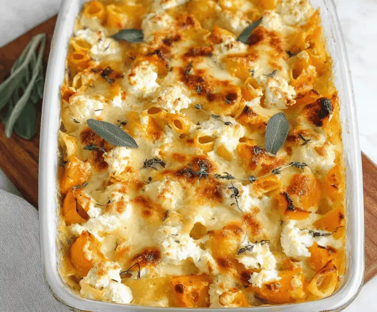 Cheesy Pumpkin Ricotta Pasta Bake