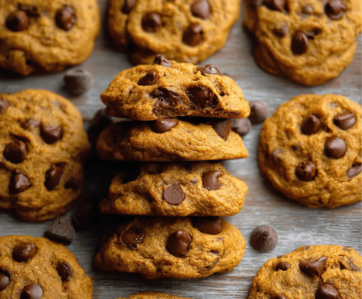 Chewy Pumpkin Chocolate Chip Cookies
