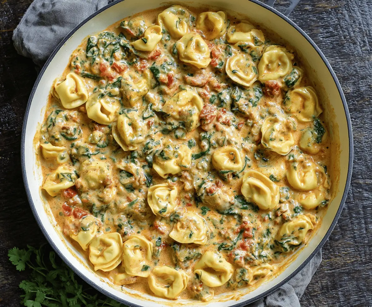 Creamy Spinach Tomato Tortellini