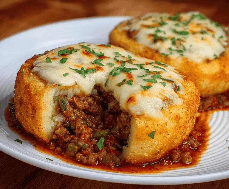 Crispy Mashed Potatoes Stuffed with Cheese & Beef