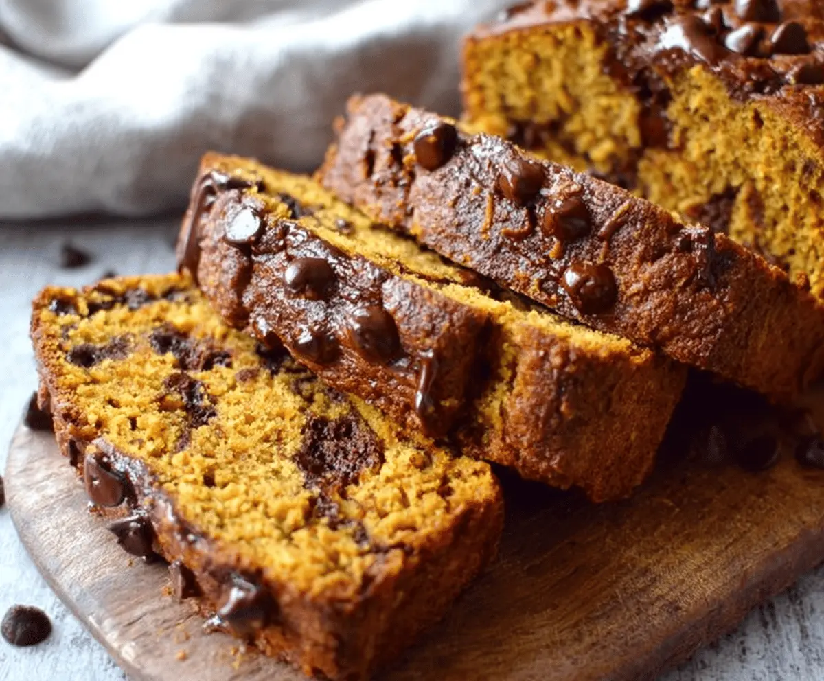 Decadent Pumpkin Bread with Chocolate Chips