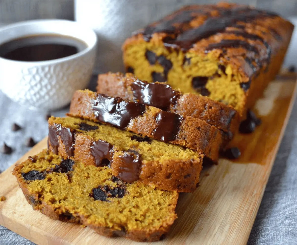 Decadent Pumpkin Bread with Chocolate Chips