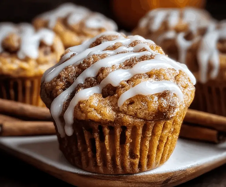Pumpkin Cinnamon Roll Muffins