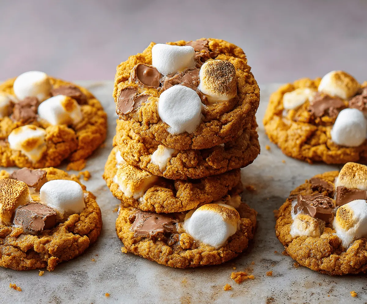 Pumpkin S'mores Cookies