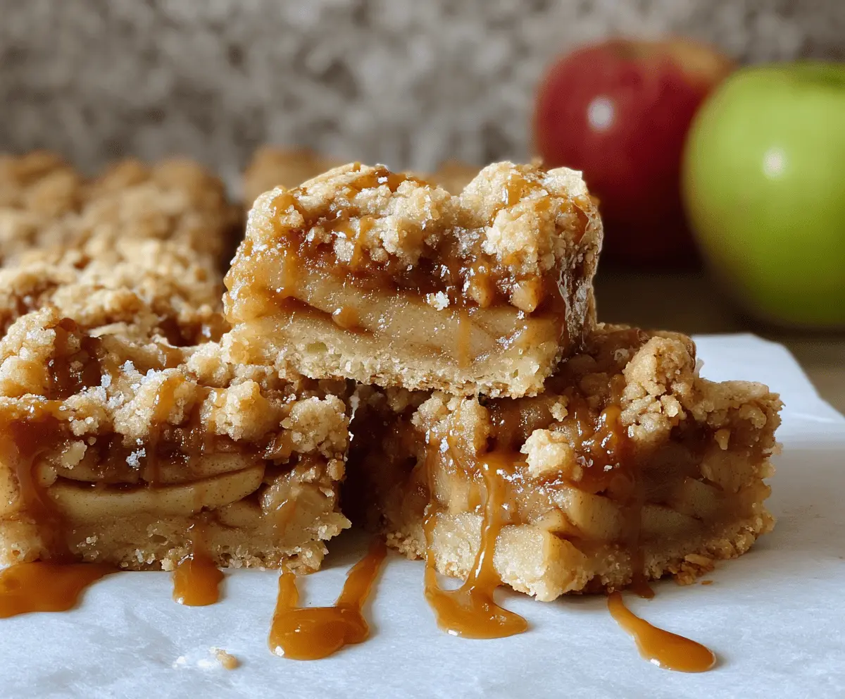 Salted Caramel Apple Bars