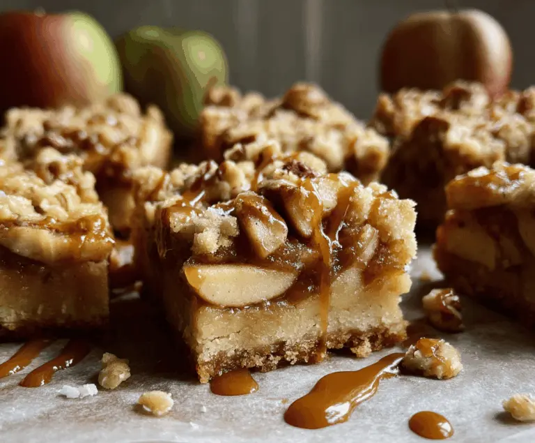 Salted Caramel Apple Bars