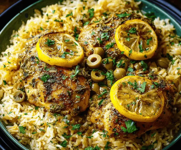 Slow Cooker Lemon Herb Chicken and Rice