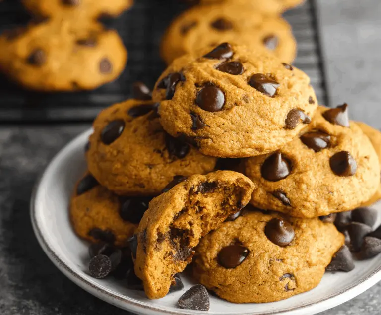 Soft & Gooey Pumpkin Chocolate Chip Cookies