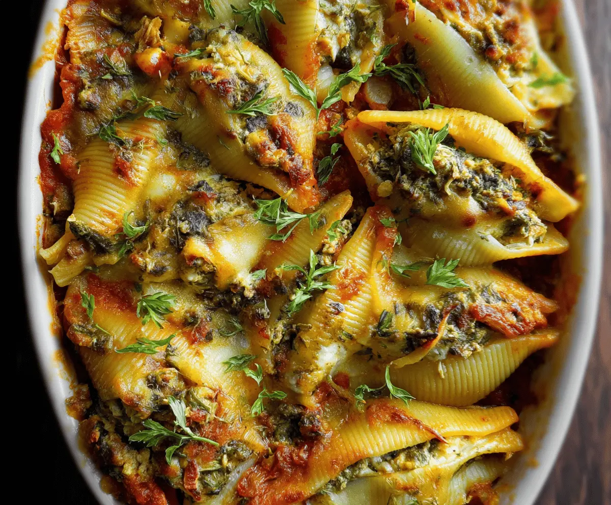 Vegan Pumpkin Ricotta Stuffed Shells