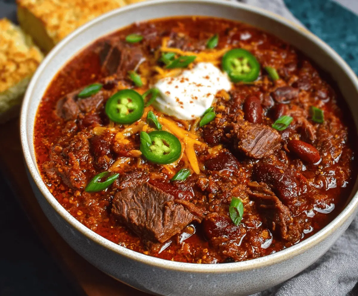 Award Winning Short Rib and Chorizo Chili