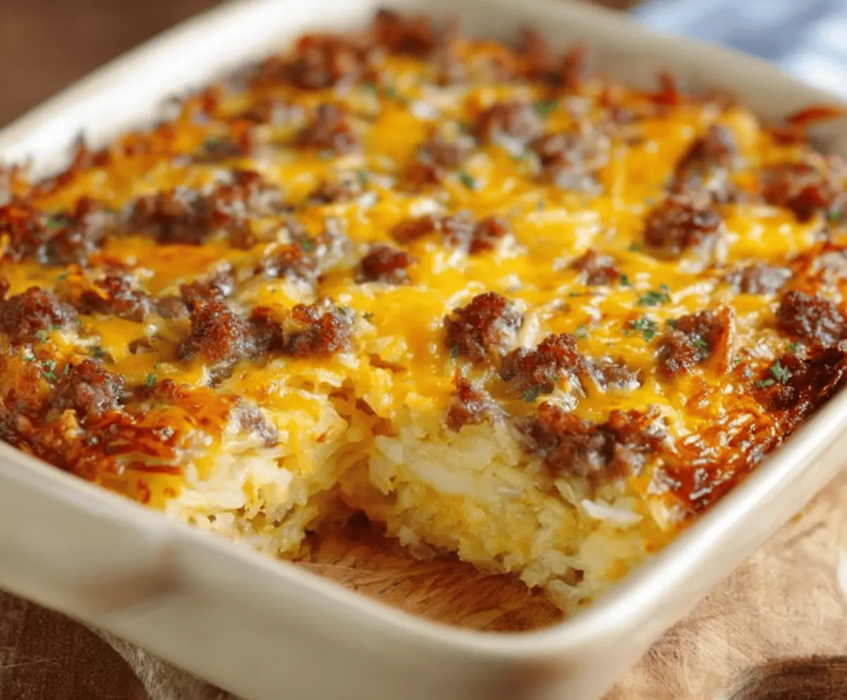 Sausage & Hash Brown Breakfast Casserole
