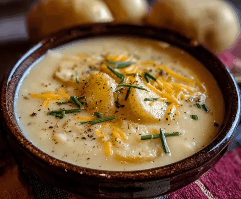 Cheddar Garlic Herb Infused Potato Soup Recipe
