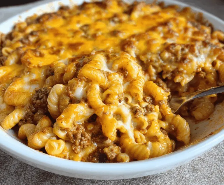 Cheesy Hamburger Casserole Bake for Busy Weeknights