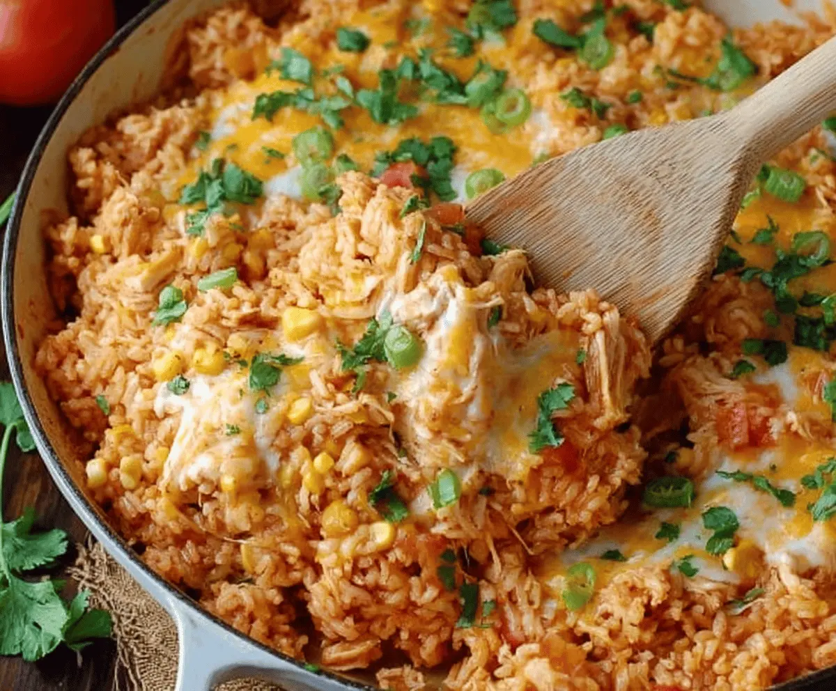 Chicken Enchilada Rice Casserole (35 minutes)