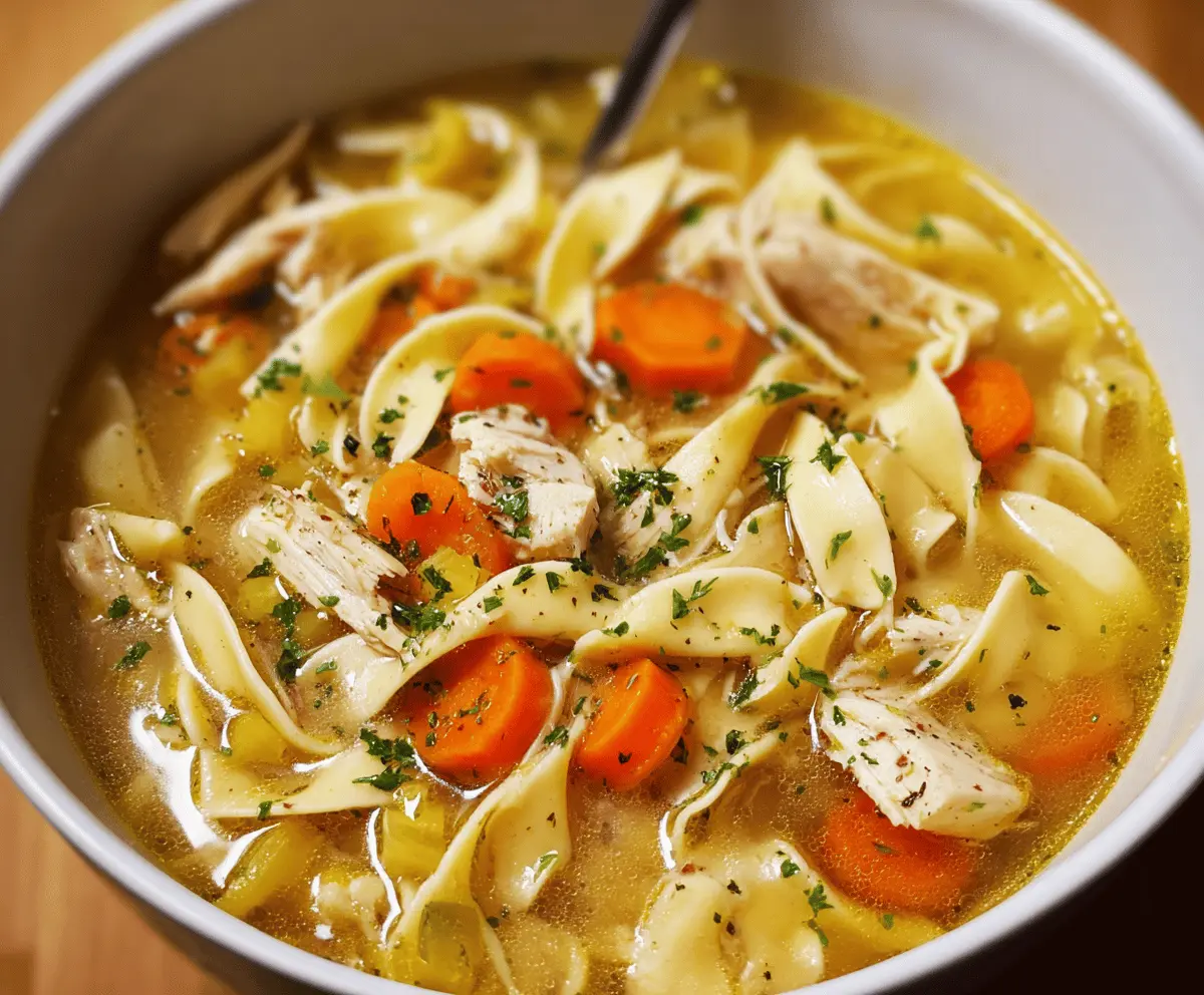 Classic Comforting Chicken Noodle Soup Recipe