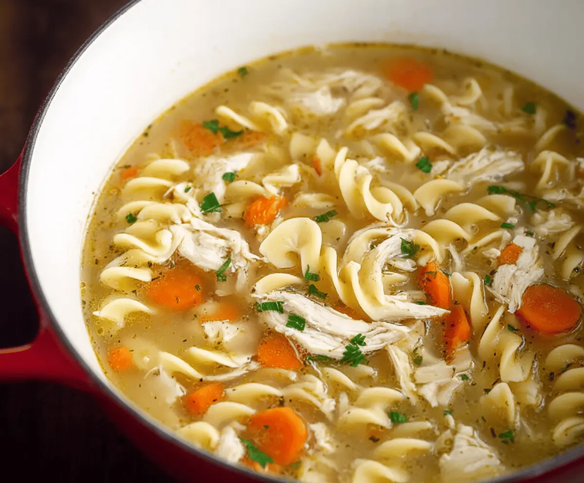 CopyCat Panera Bread Chicken Noodle Soup Recipe – Easy & Delicious