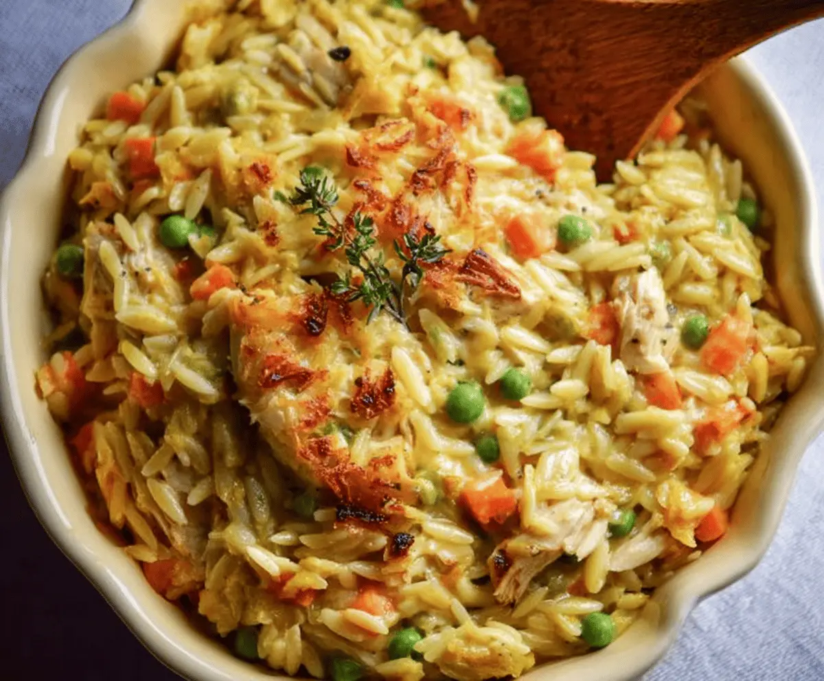 Cozy Chicken Pot Pie Orzo