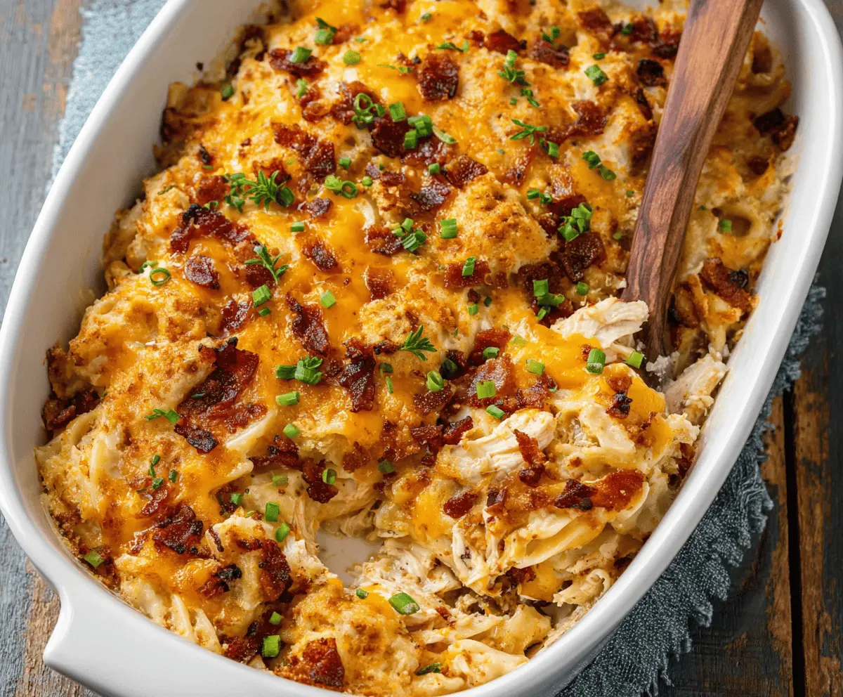 Easy Crack Chicken Casserole Recipe – Creamy & Cheesy Comfort Food