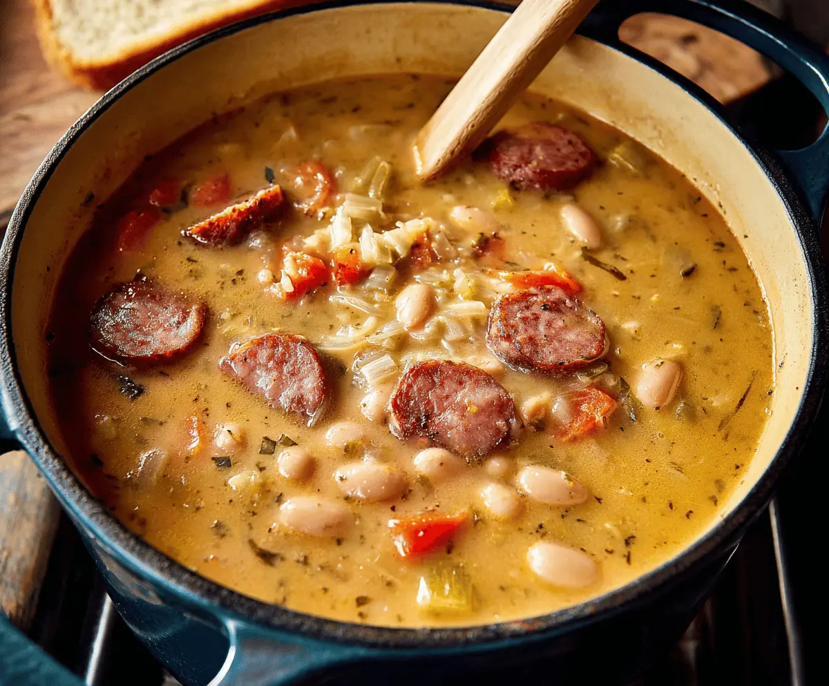 Creamy Bean Soup with Sausage