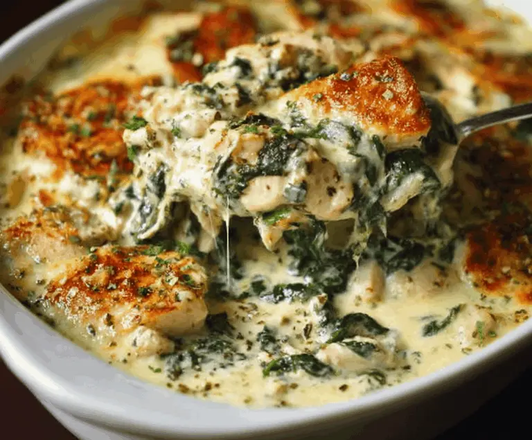 Creamy Chicken and Spinach Casserole