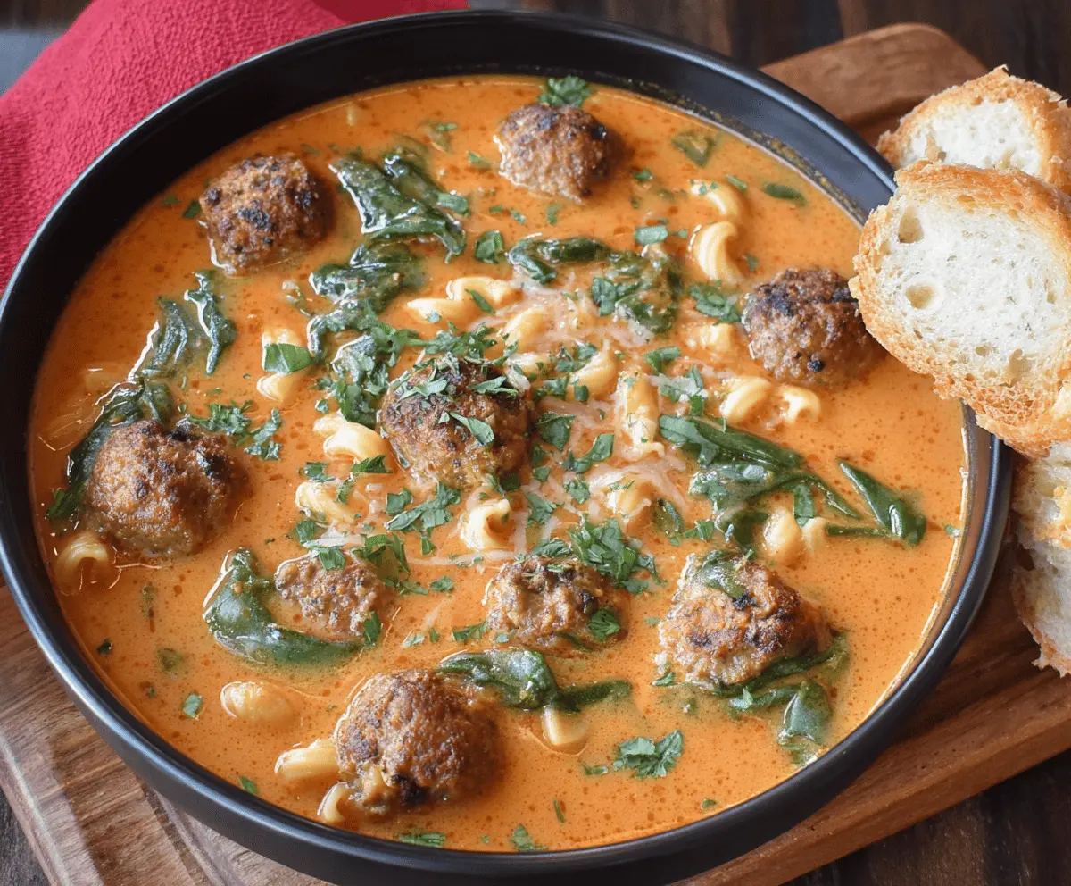 Creamy Italian Meatball Soup Creation