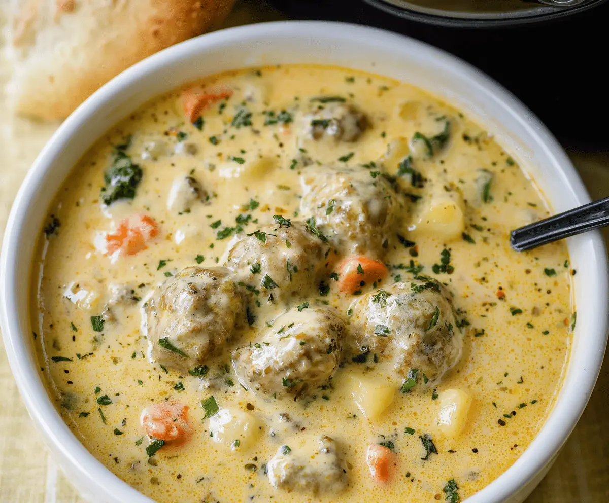 Creamy Meatball Soup