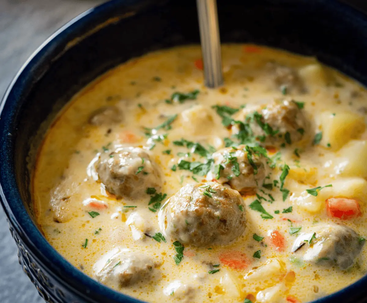 Creamy Meatball Soup