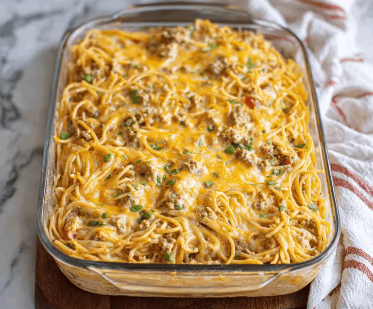 Creamy Southern Spaghetti Bake