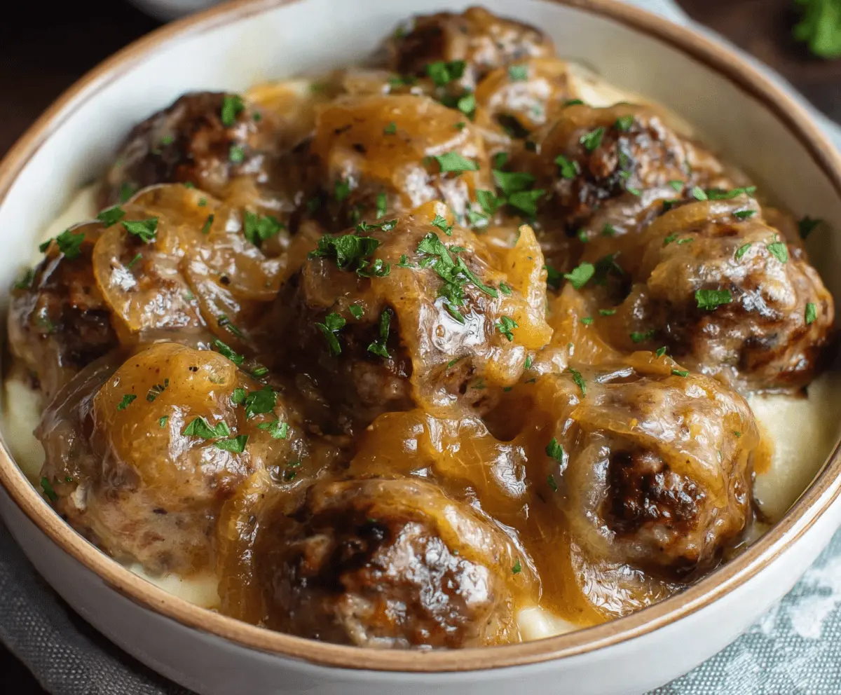 Easy Crockpot French Onion Meatballs Recipe for Tender, Flavorful Comfort Food