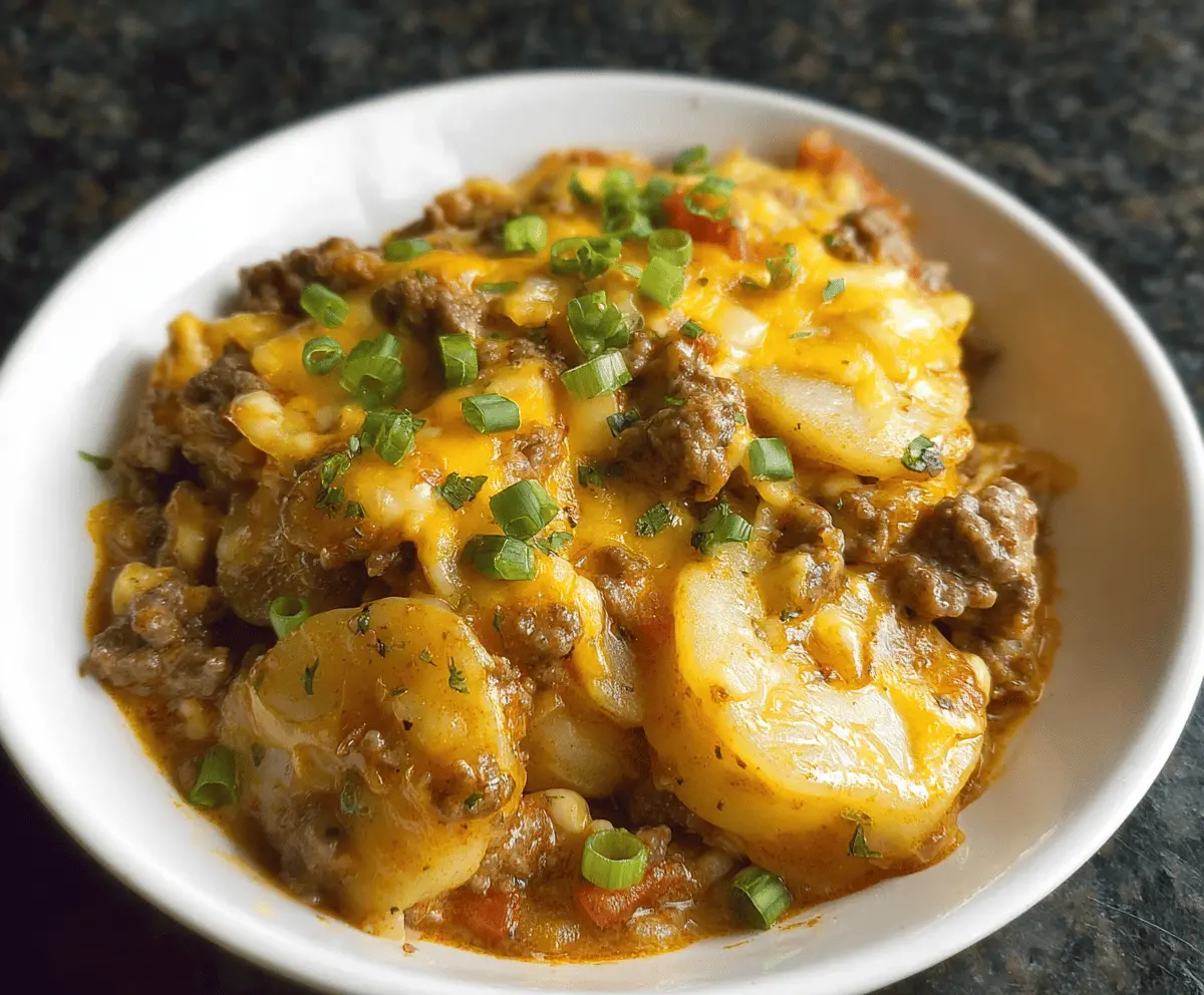 Crockpot Hamburger Potato Casserole