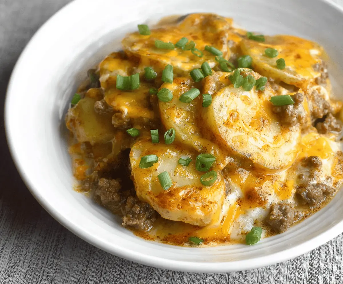 Crockpot Hamburger Potato Casserole