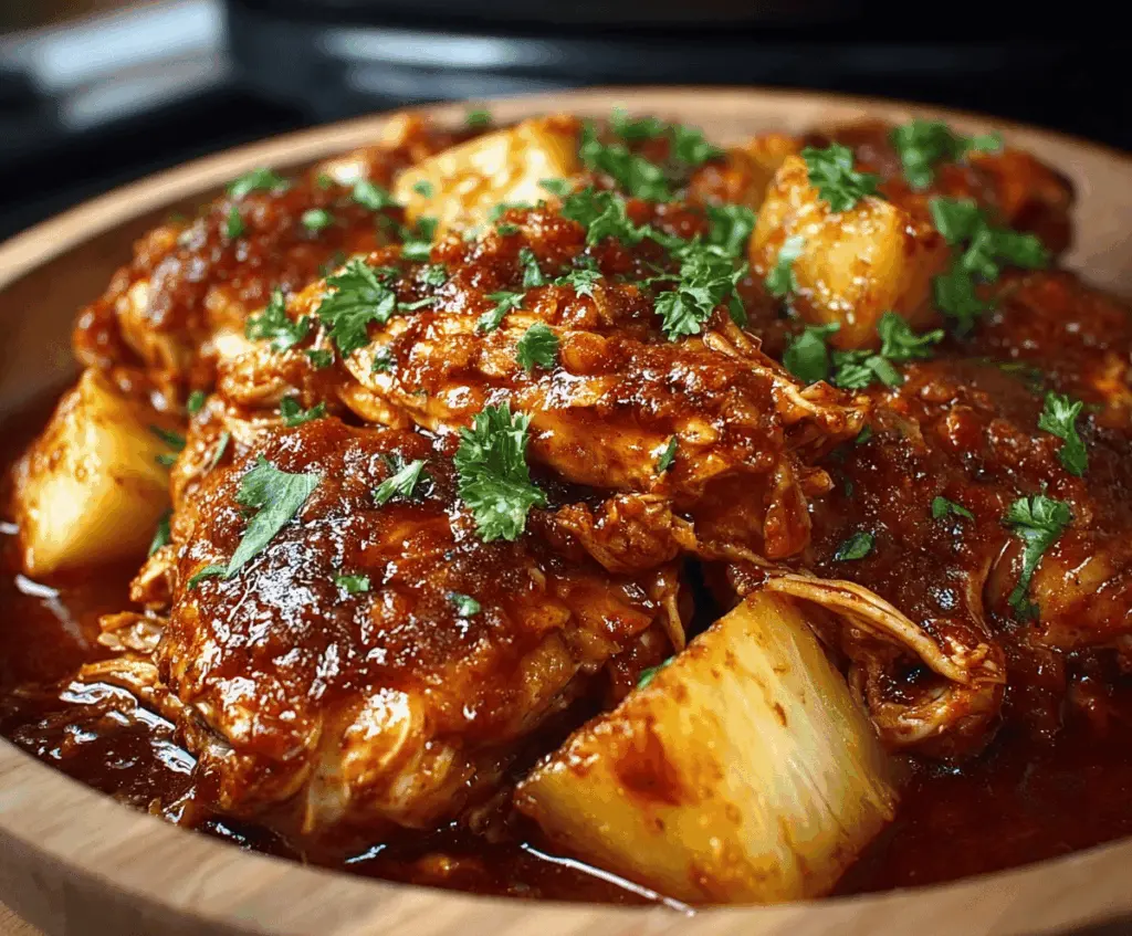 Crockpot Pineapple BBQ Chicken