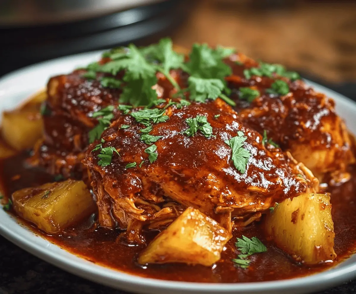 Easy Crockpot Pineapple BBQ Chicken Recipe – Sweet & Tender Slow Cooker Meal