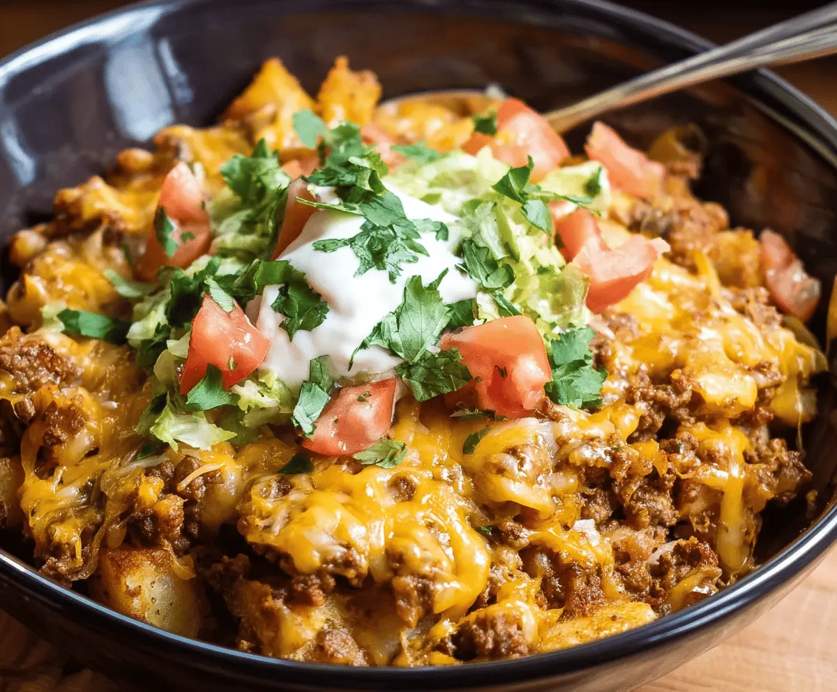 Crockpot Taco Casserole