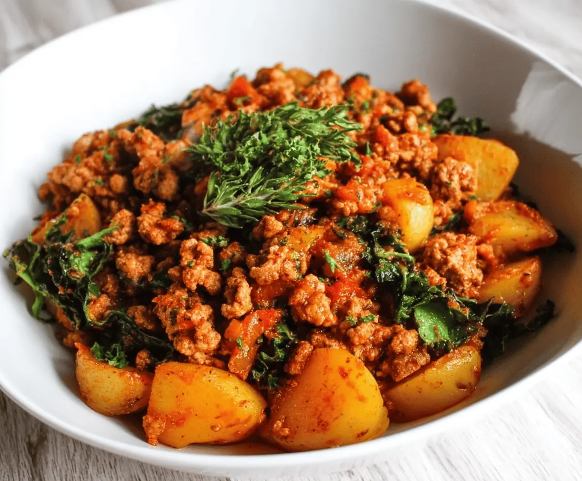 Easy Ground Turkey and Potato Skillet Recipe